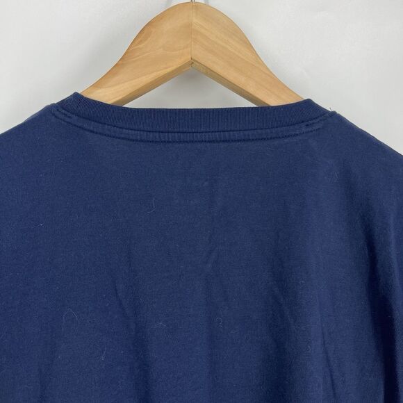 Everlane Tee Size XL Navy Organic Cotton Boxy Crop T Shirt Tee Minimalist Basic - Picture 5 of 7